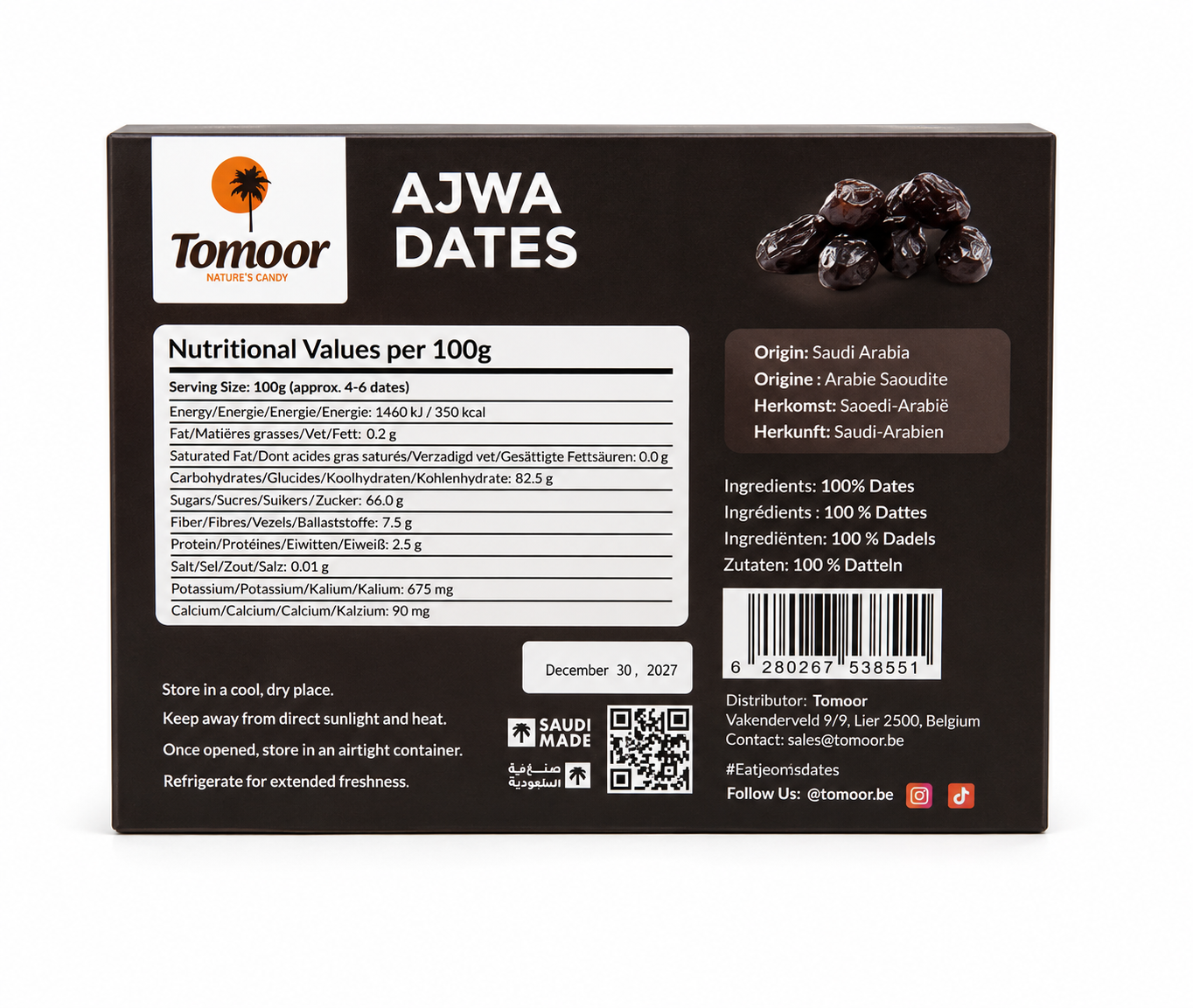 Dattes Ajwa de Médine - 500G