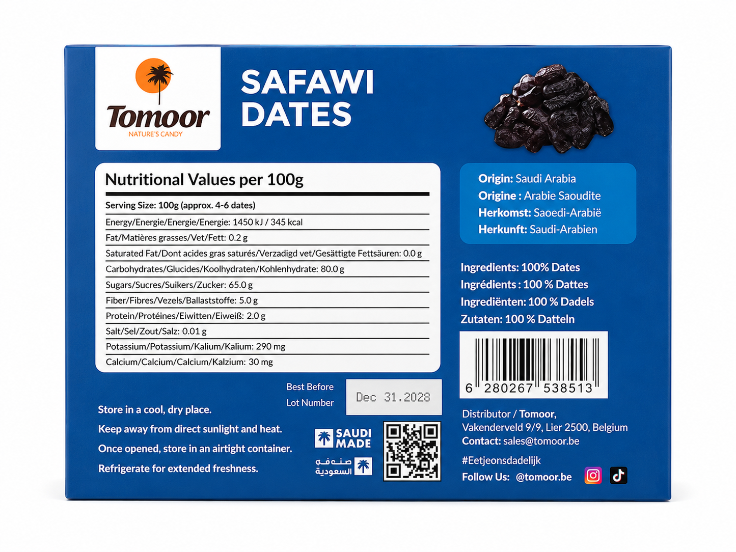 Dattes Safawi de Médine - 500G